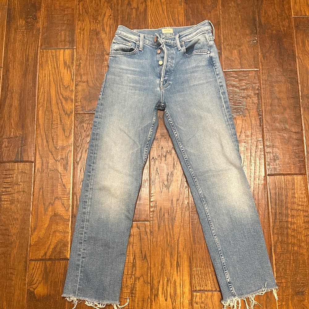 MOTHER The Tomcat Flood Fray Size 26 Blue Denim Jeans